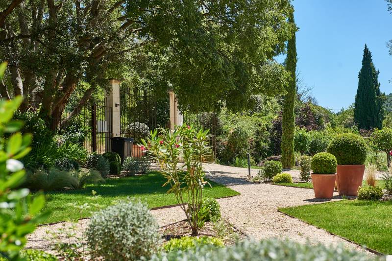 Restauration d'une cour intérieure végétalisée pour un Mas ancien dans le Luberon