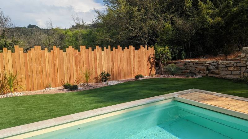 Implantation d'une palissade en bois à St Tropez dans le var