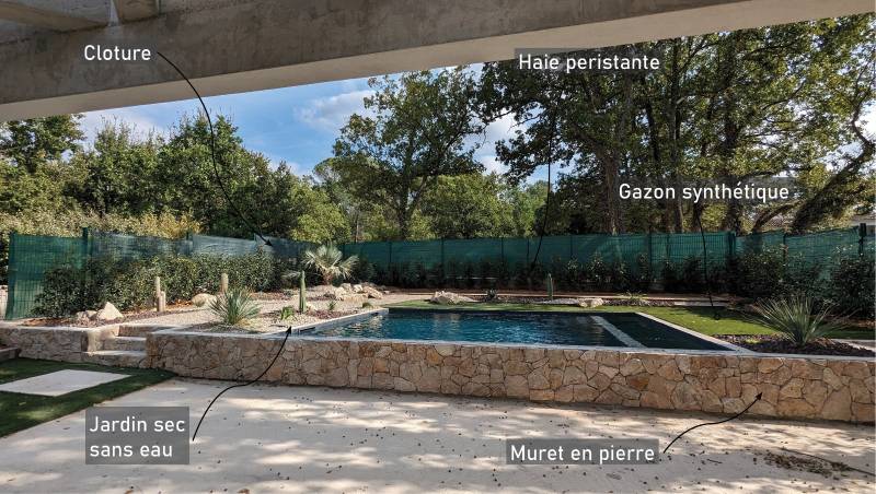 Aménagement d'un jardin à Saint Maximin la Ste Baume dans le Var