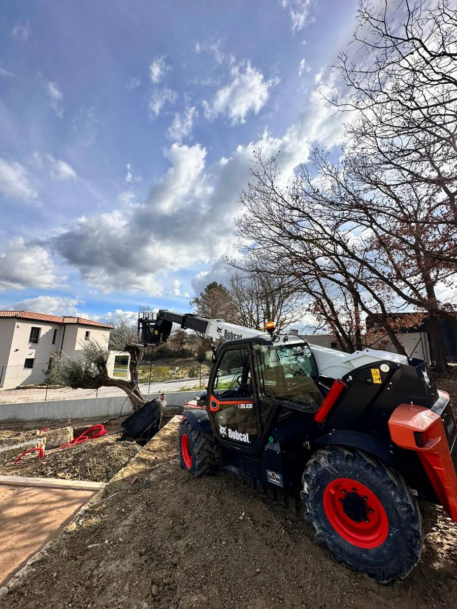 Réalisation d'un chantier en cours à Peynier dans les Bouches-du-Rhône